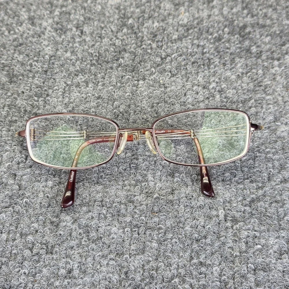 CHARMANT Eyeglass Frames Titanium Line Art XL 2006 Silver 51-18-135